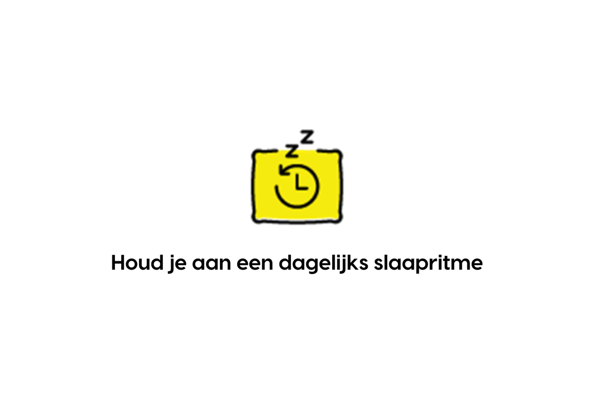 Houd je aan een dagelijks slaapritme