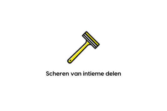 Scheren van je intieme delen